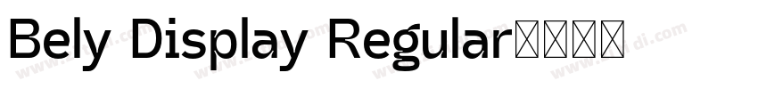 Bely Display Regular字体转换